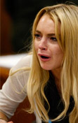 Lindsay Lohan crying