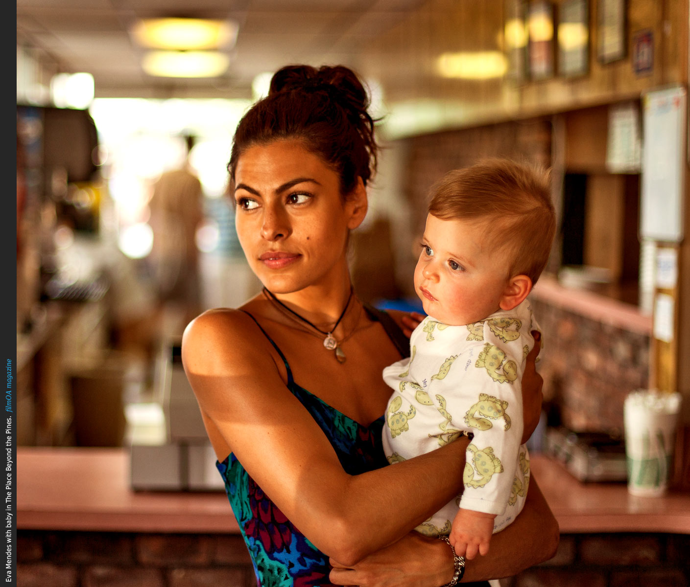 Eva Mendes holding baby in The Place Beyond the Pines