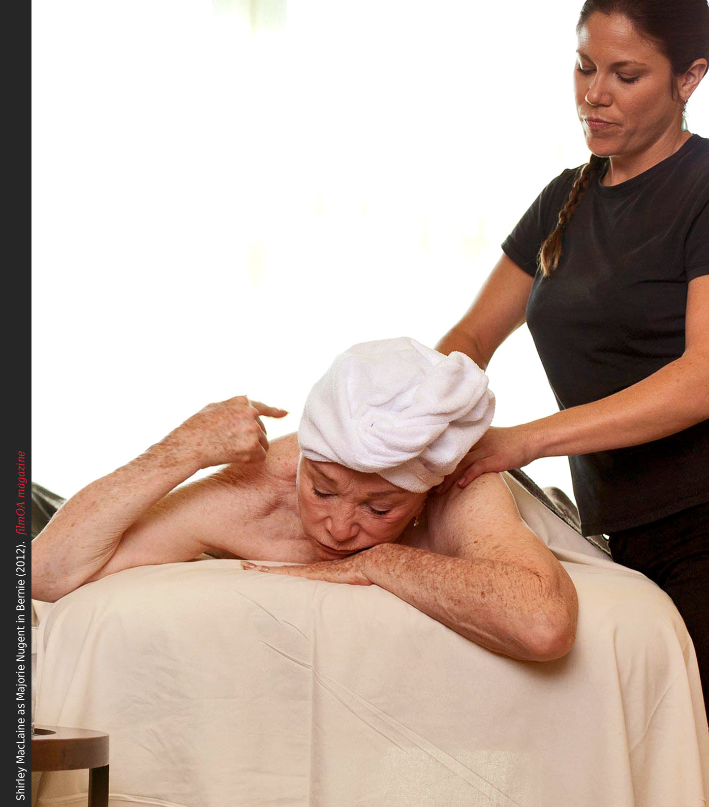 Shirley MacLaine massage bed Majorie Nugent in Bernie