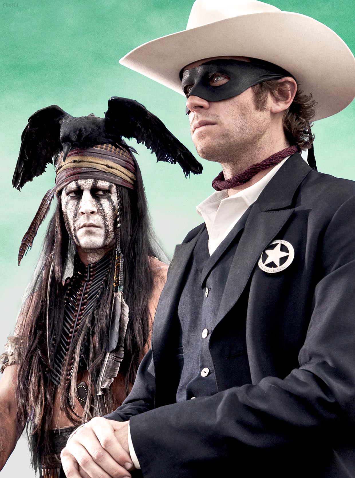 Armie Hammer Johnny Depp poster Lone Ranger looks