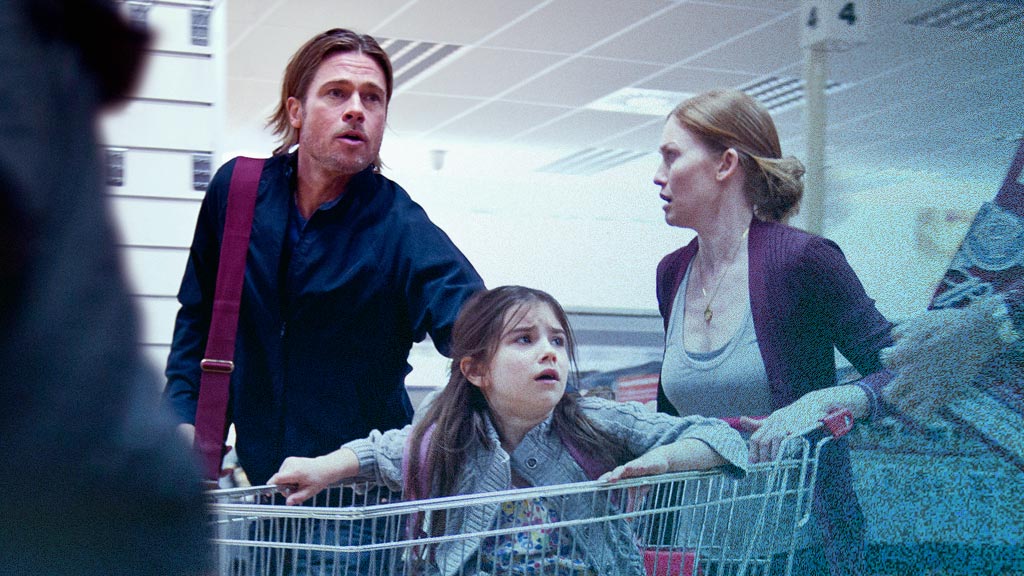 Brad Pitt as Gerry Mireille Enos supermarket World War Z