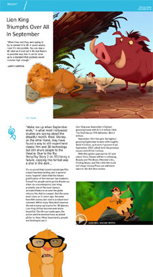 Lion King Triumphs Over All In September