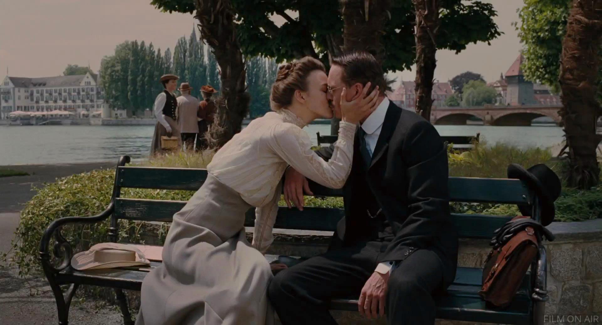 Knightley Fassbender Kiss
 in A Dangerous Method in A Dangerous Method