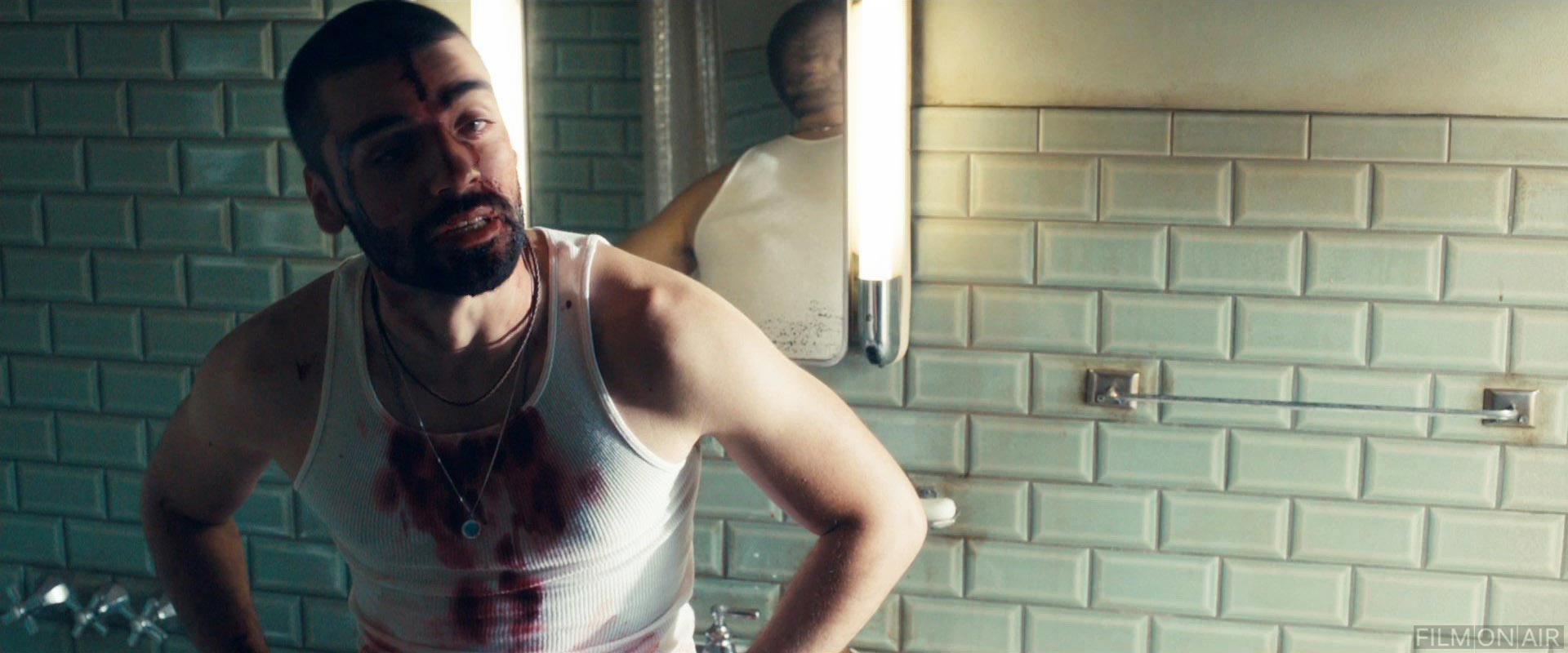 Bloody Oscar Isaac
 in Drive in Drive