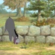 Eeyore Hangs From Tail
 in Winnie the Pooh