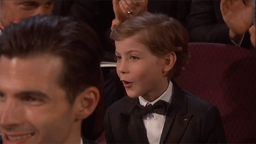 Jacob Tremblay just had to get a look at the droids, and its