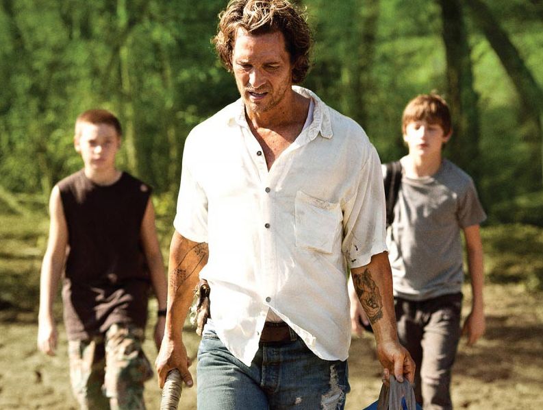 Matthew McConaughey and the kids walking around