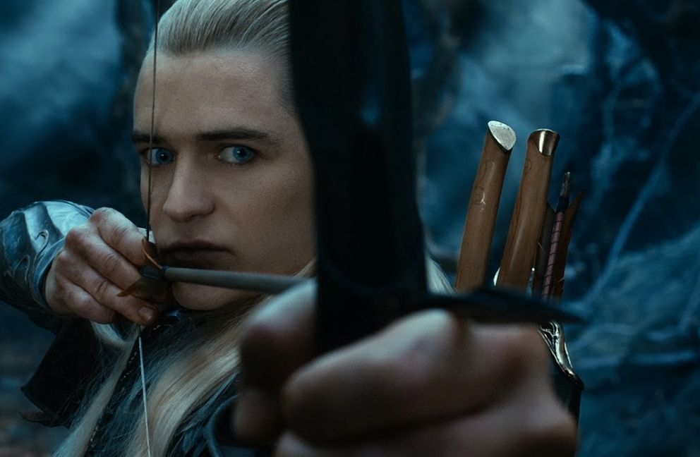 Orlando Bloom close-up in the second Hobbit film