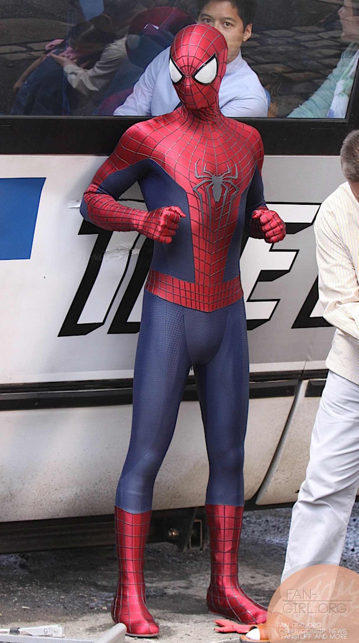 On the set of The Amazing Spider-Man 2