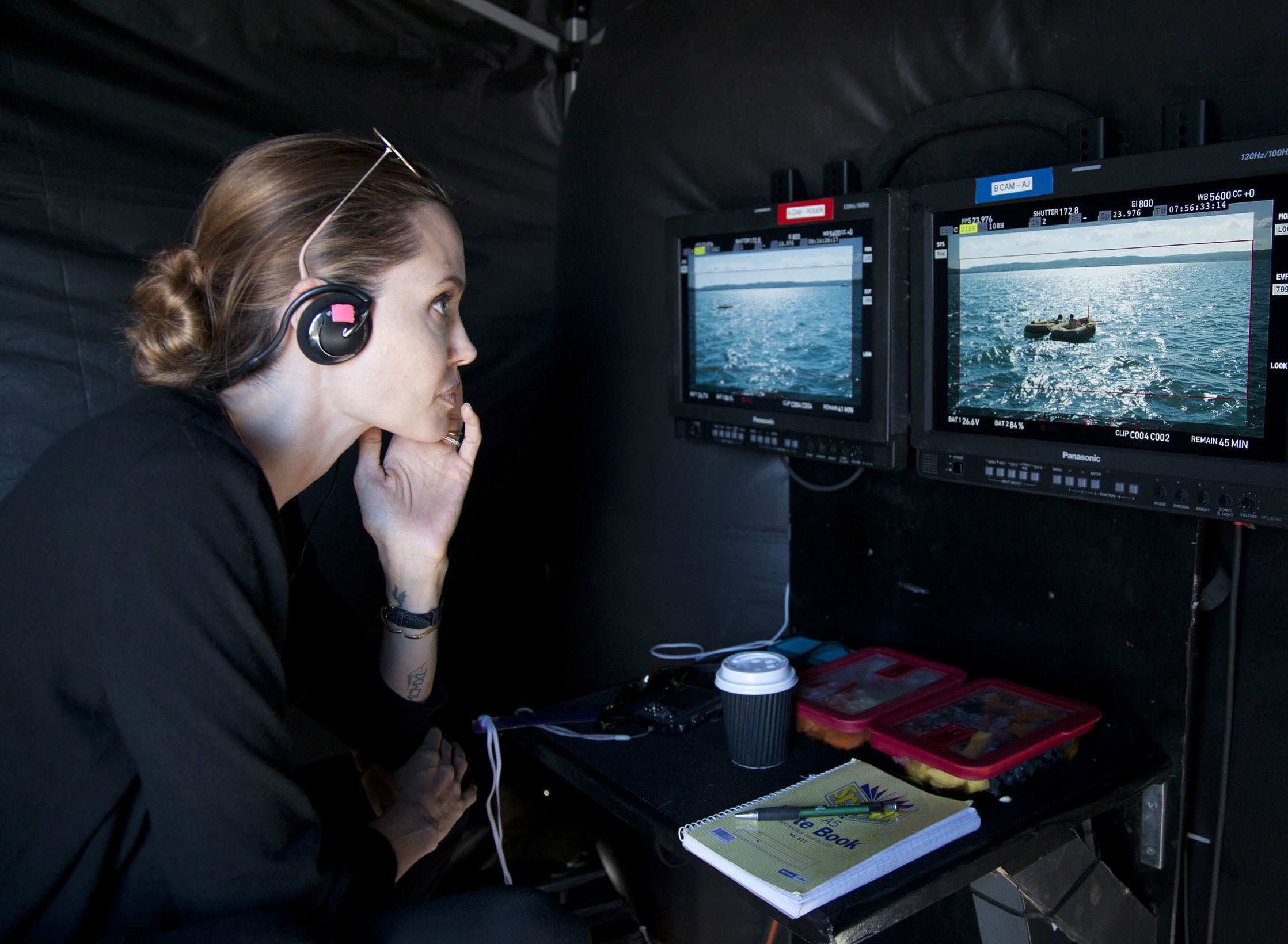 Angelina Jolie works on her new film Unbroken, screenplay by