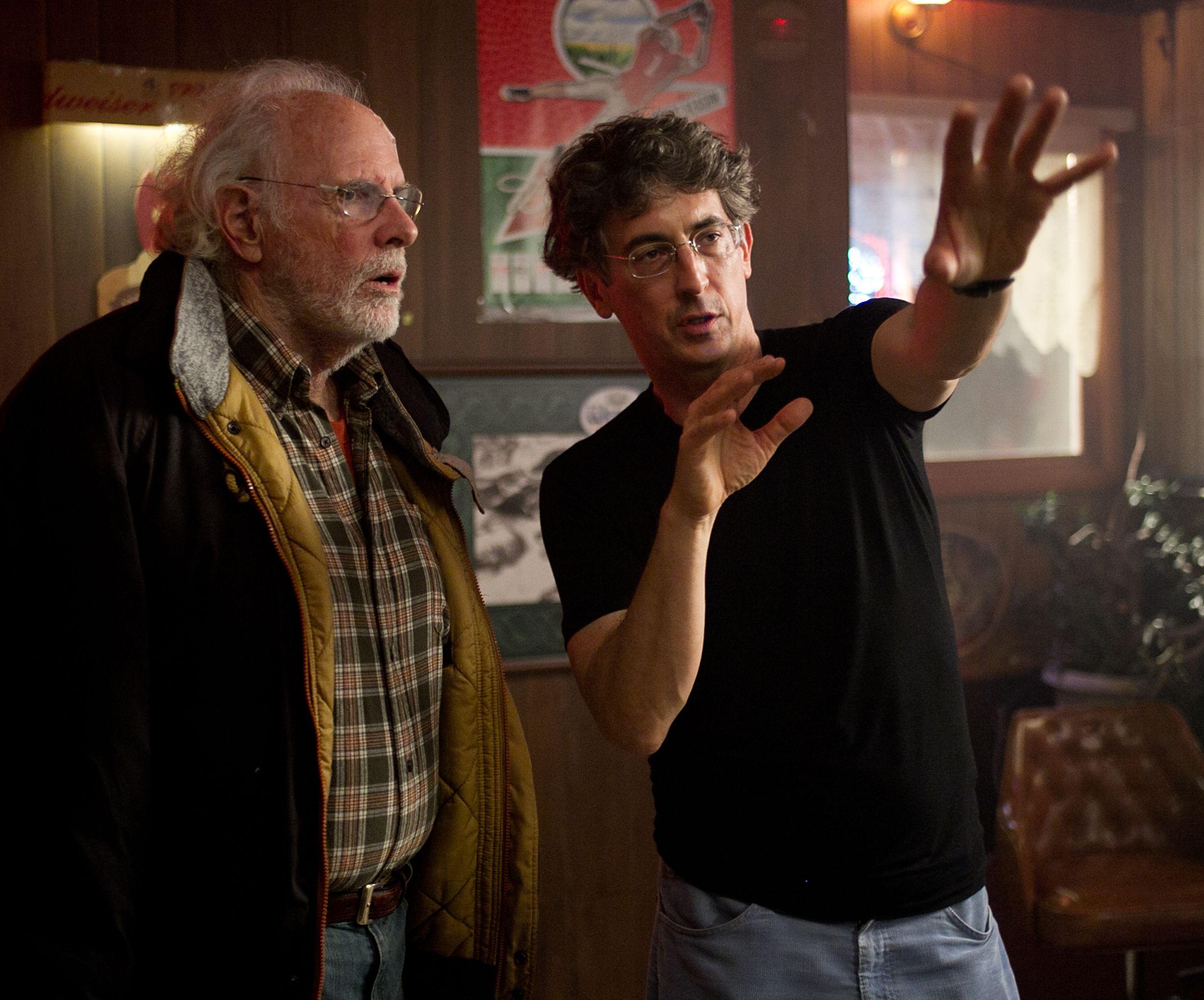 Alexander Payne on the set of Nebraska