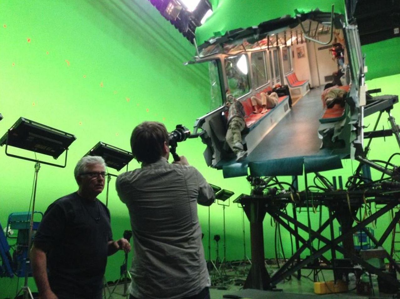 On the set of Godzilla