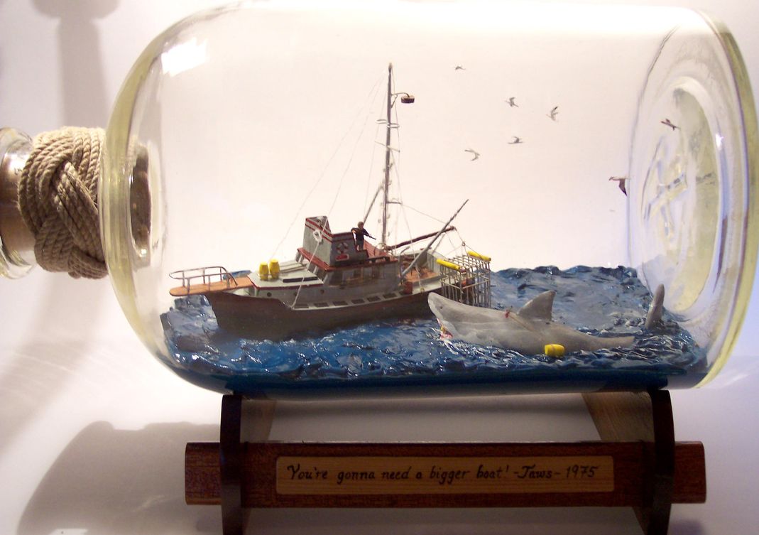 &quot;Your&#039;e guna need a bigger boat!&quot; - Jaws scene in a bottle