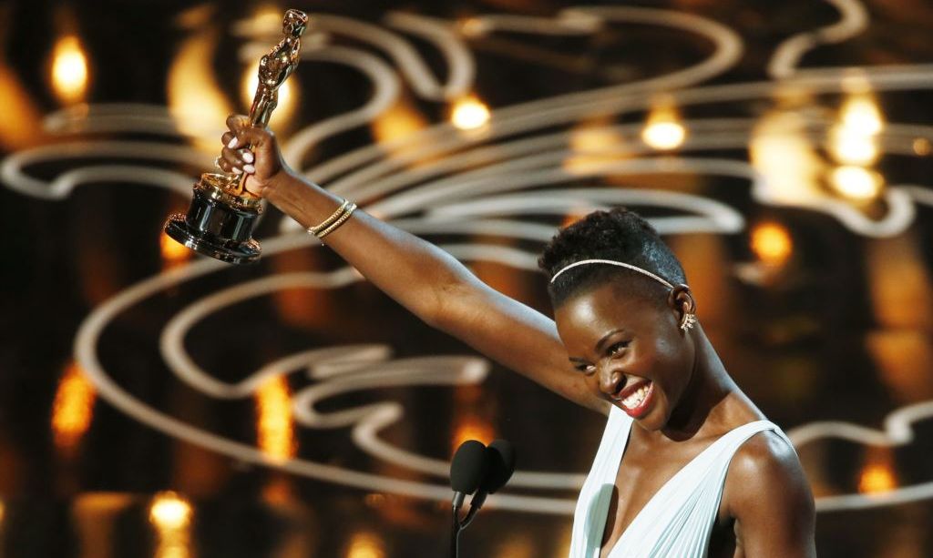 Lupita Nyong'o winning her Best Supporting Actress Oscar