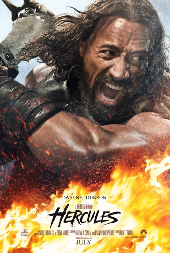 Dwayne Johnson on the poster for upcoming Hercules