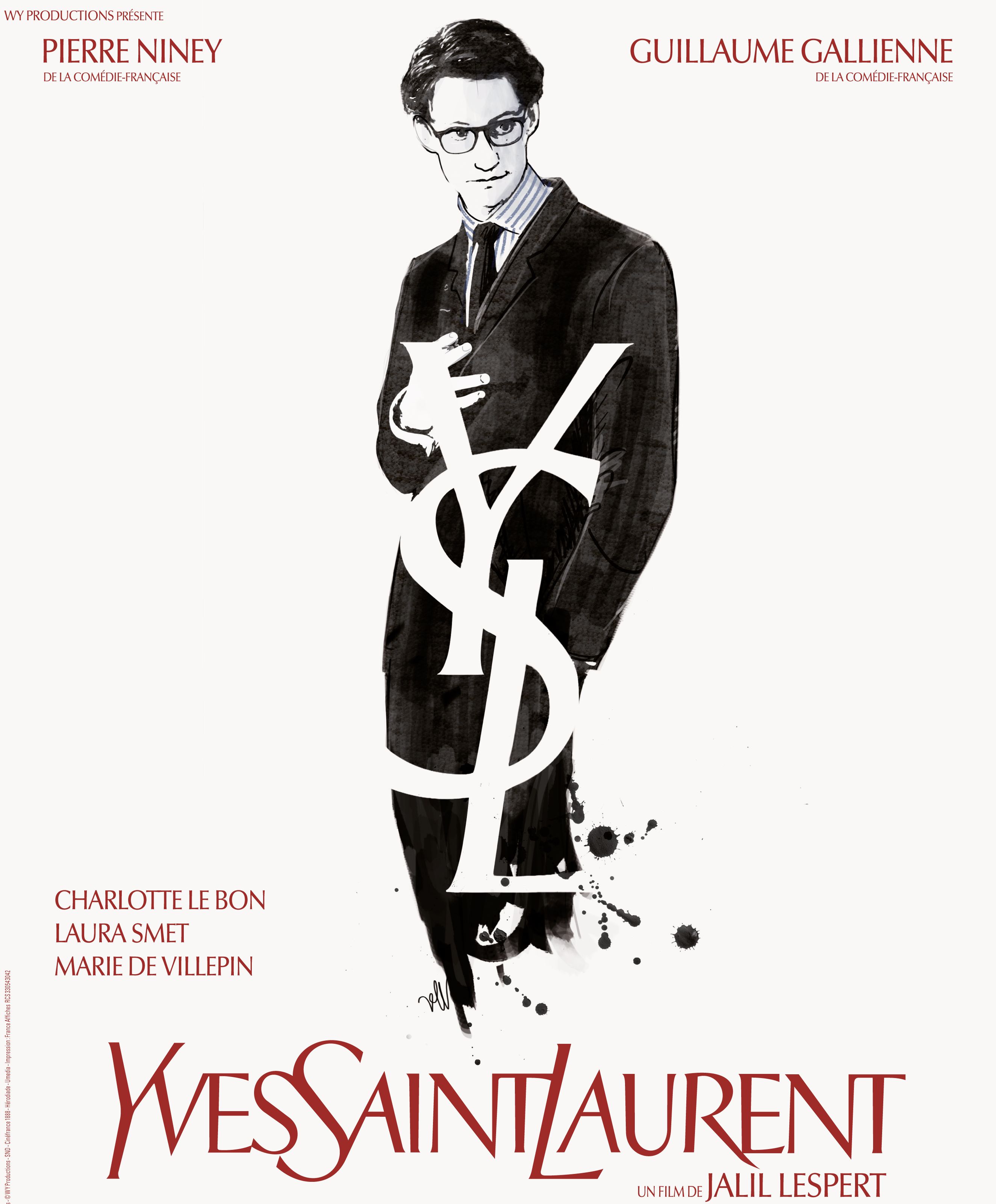 Yves Saint Laurent clean white poster