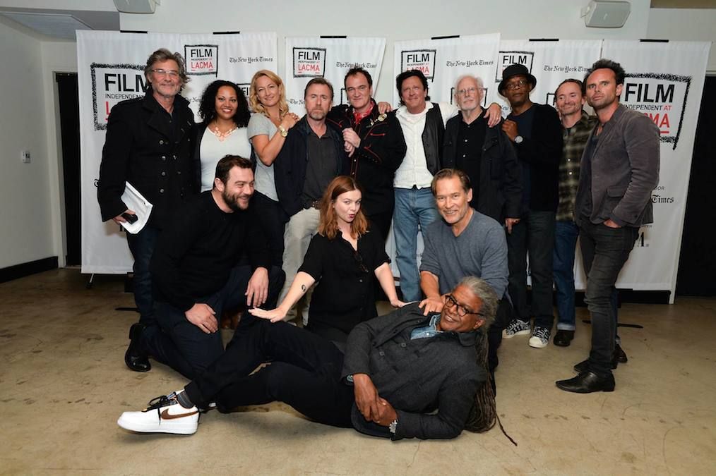 The essemble cast of The Hateful Eight