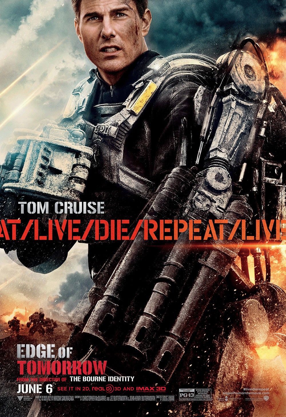 New Edge of Tomorrow poster, Live, Die, Repeat.