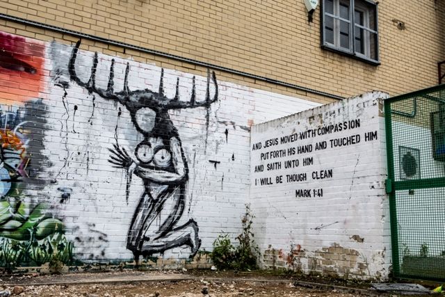 Disturbing graffiti based on the HBO show &#039;True Detective&#039; found in London