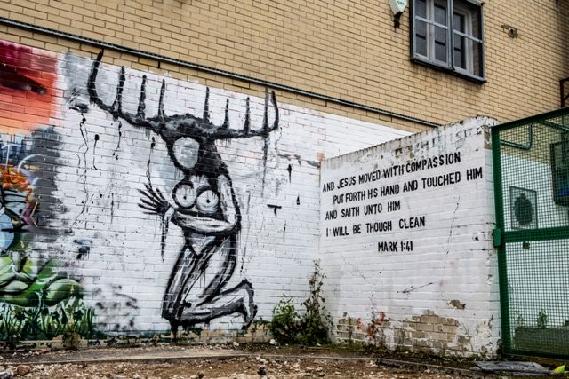 Disturbing graffiti based on the HBO show 'True Detective' found in London