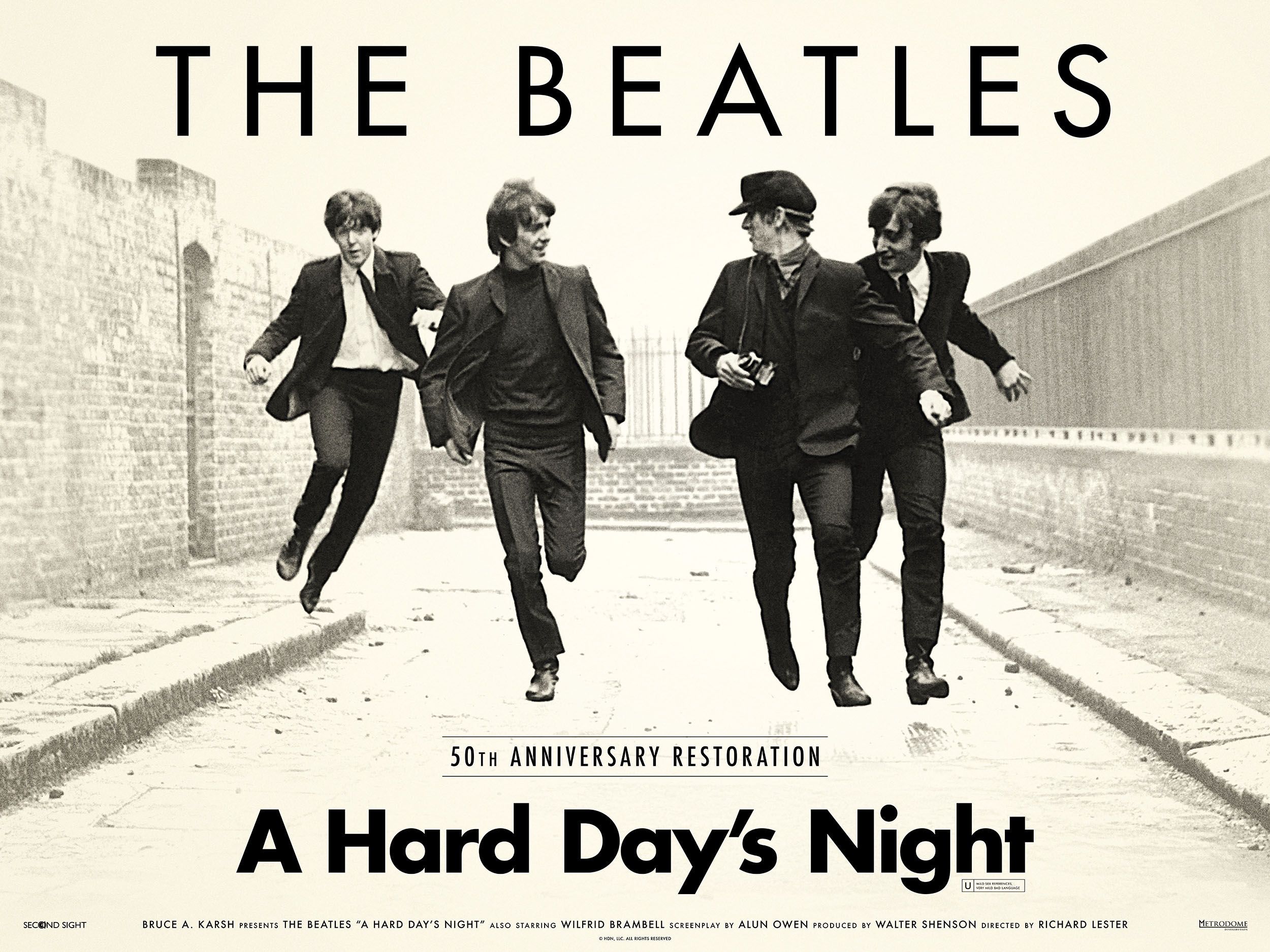 New artwork for The Beatles 'A Hard Day's Night' 50th Anniversary