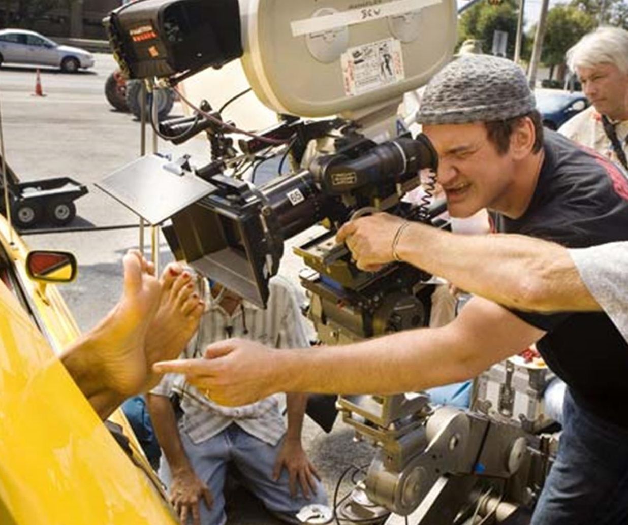 Quentin Tarantino filming some feet