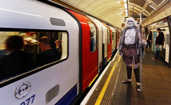 White Walker riding the London underground