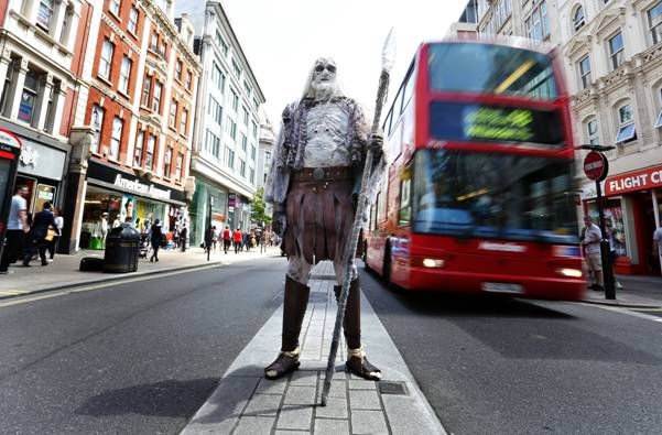 A giant 7ft White Walker from HBO’s Game of Thrones was sp