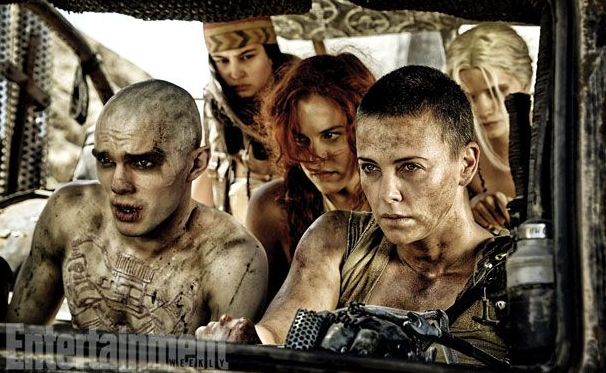 Nicholas Hoult and Charlize Theron in Mad Max: Fury Road