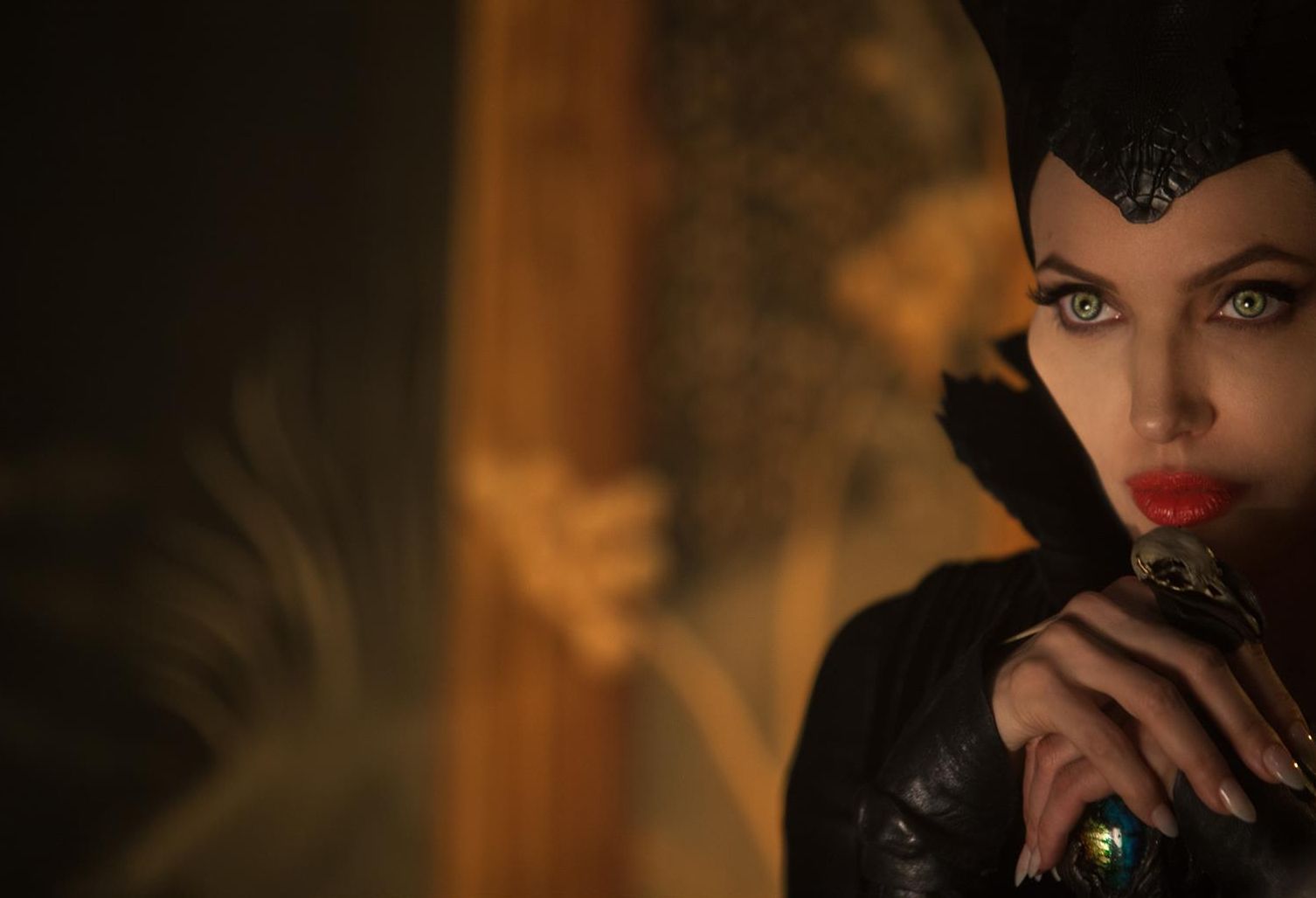 Angelina Jolie has a creepy look, Maleficent