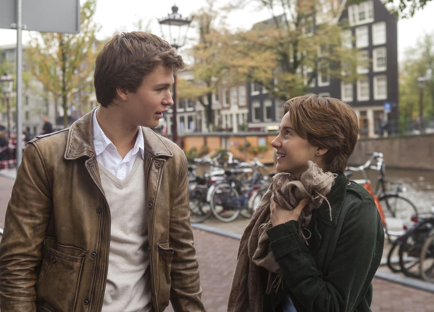 Shailene Woodley and Ansel Elgort in Amsterdam, The Fault in