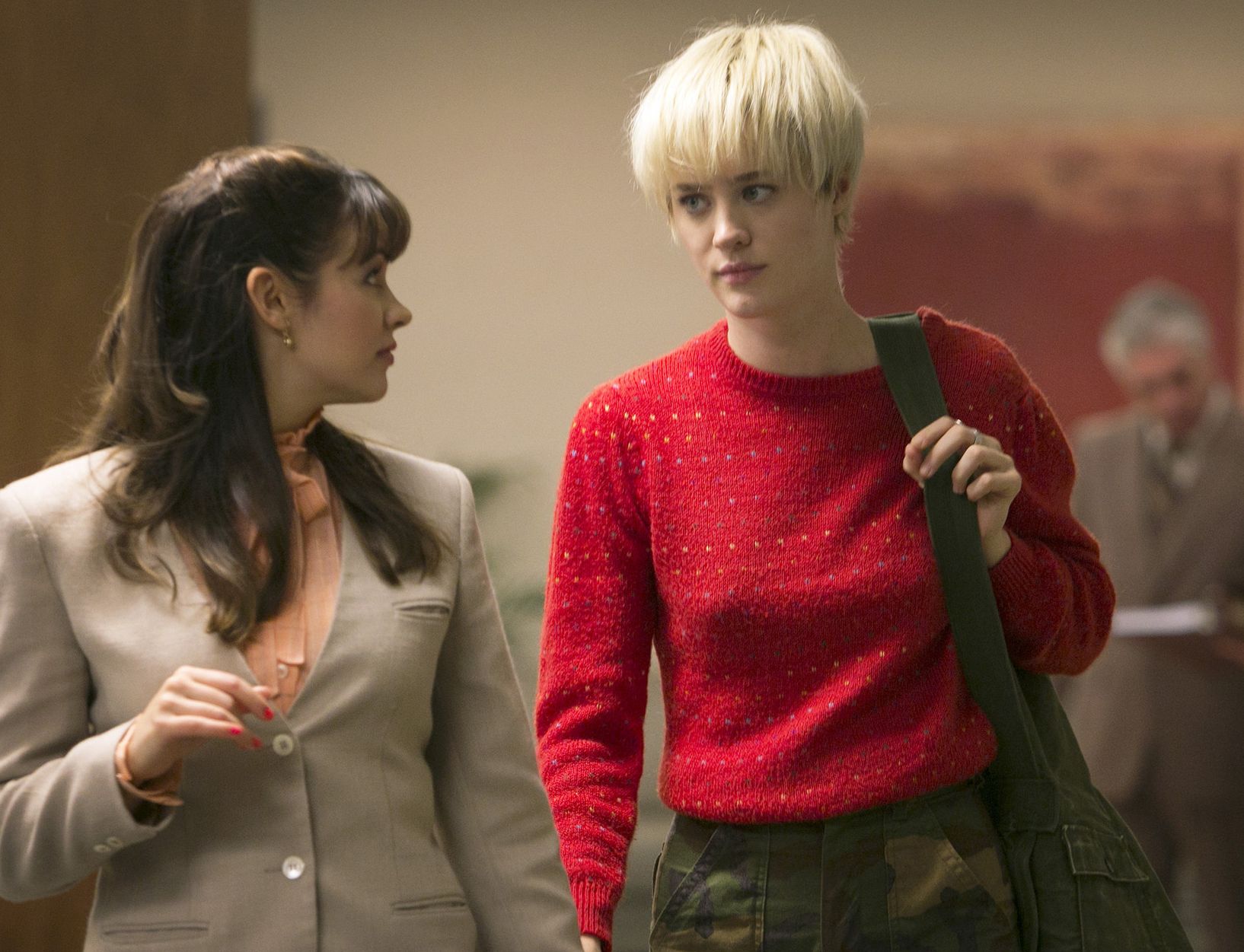 Cameron Howe gets some critique on her sweater in Halt and C