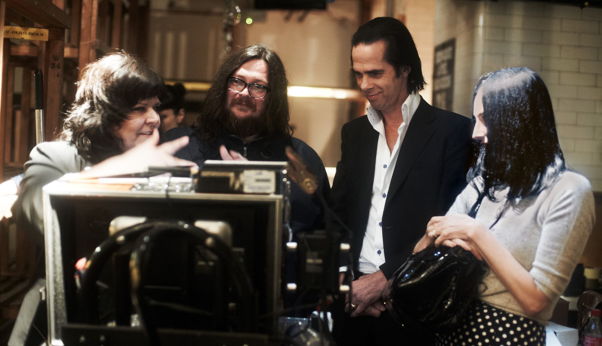 Directors Iain Forsyth and Jane Pollard and Nick Cave workin