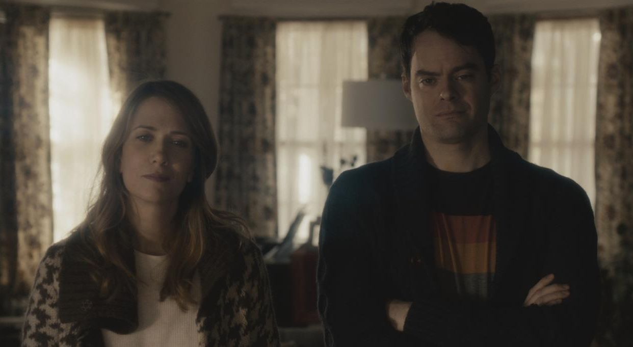 Kristen Wiig and Bill Hader smirk, The Skeleton Twins