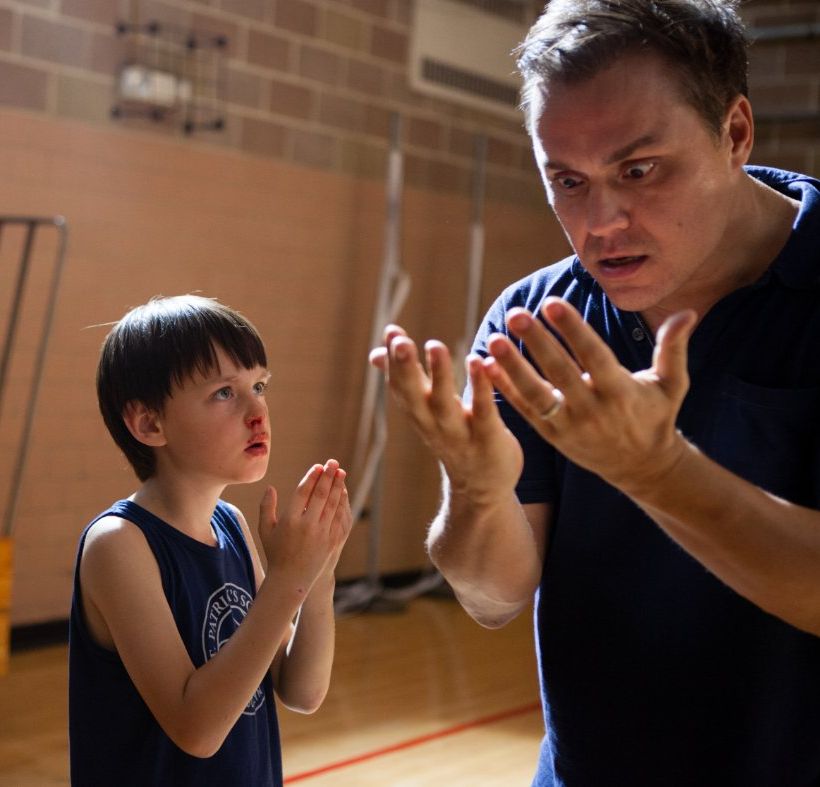 Theodore Melfi and Jaeden Lieberher - acting with blood