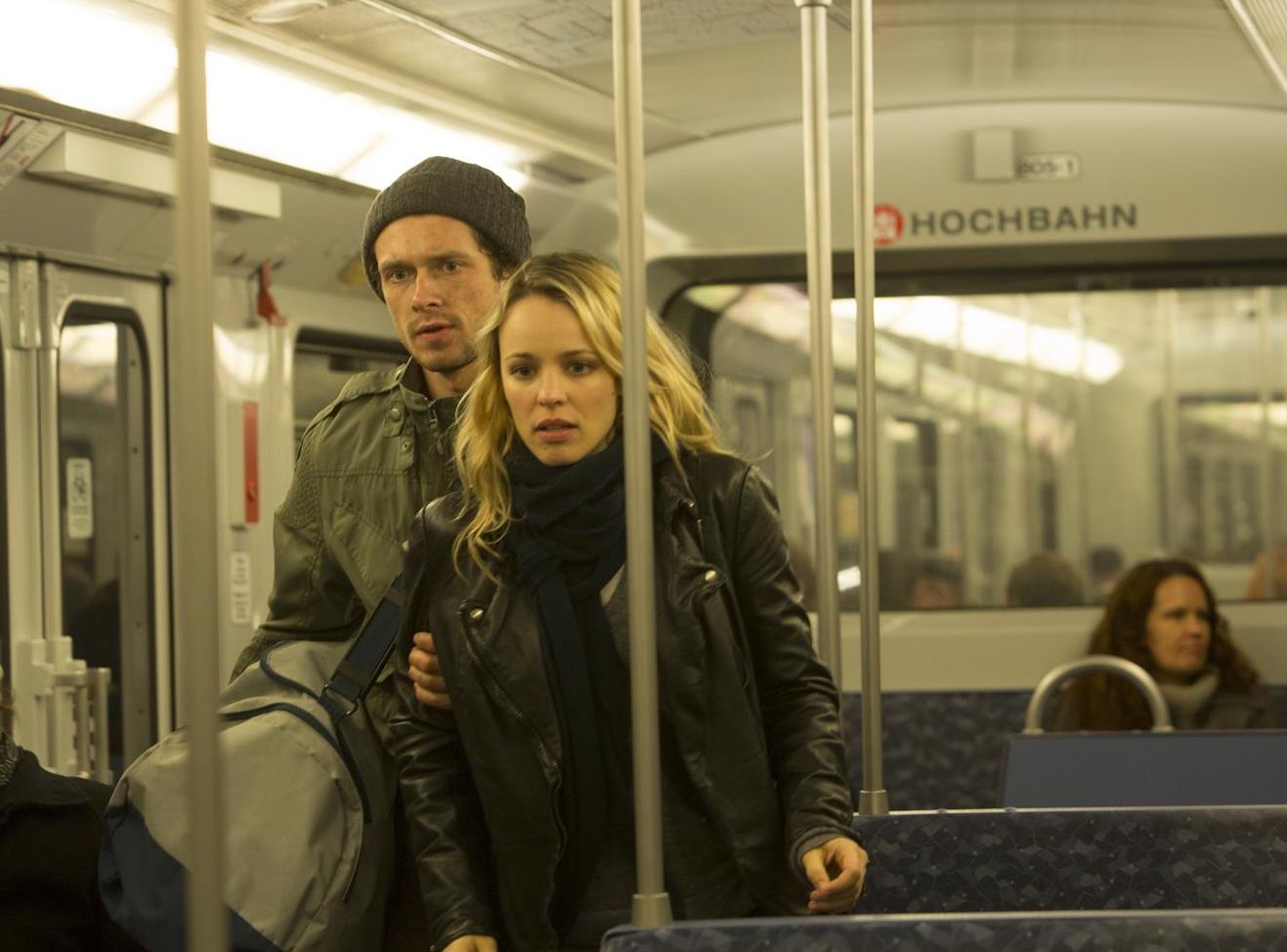 Grigoriy Dobrygin and Rachel McAdams on the metro, A Most Wa