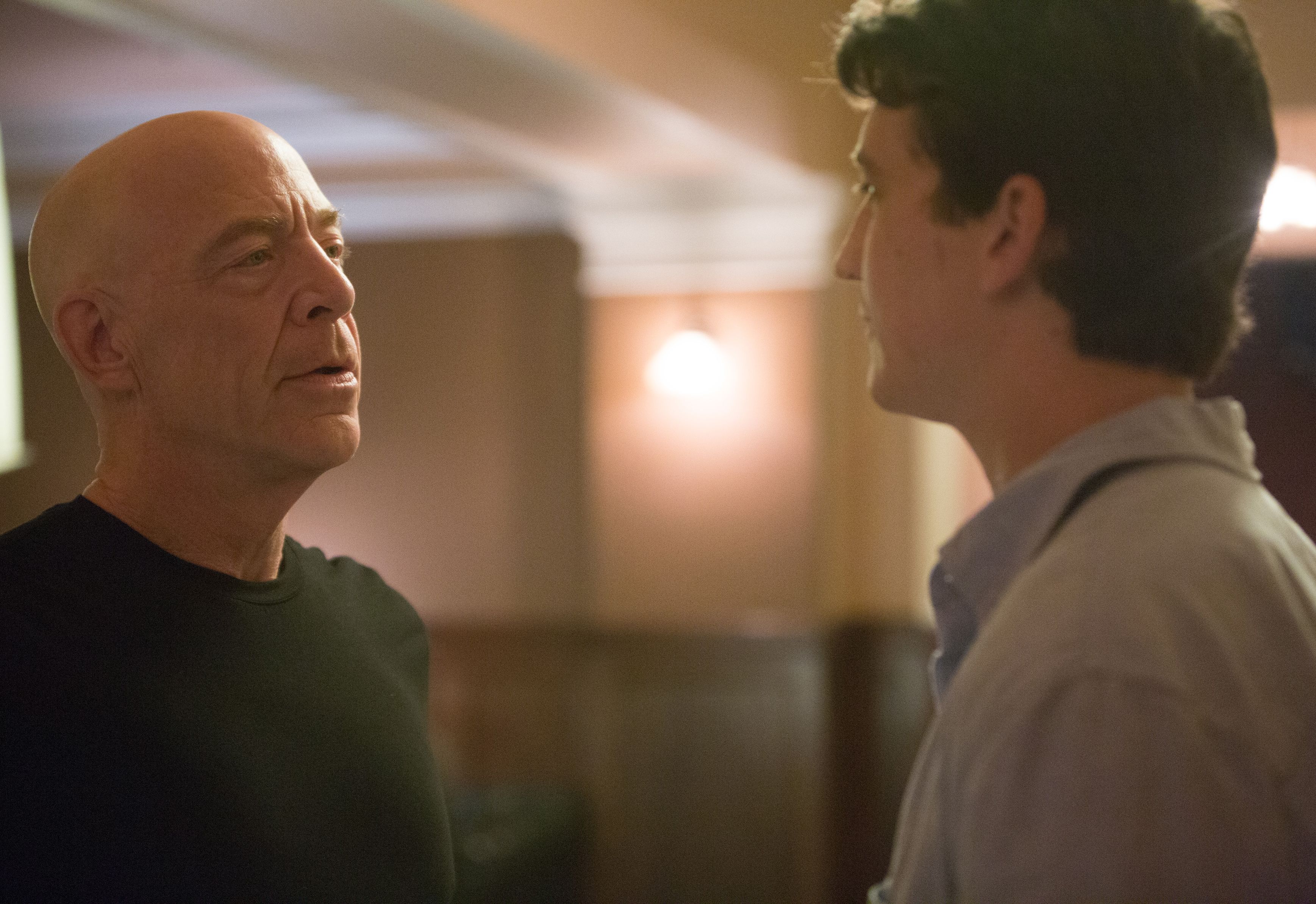 J.K. Simmons having a talk with Miles Teller