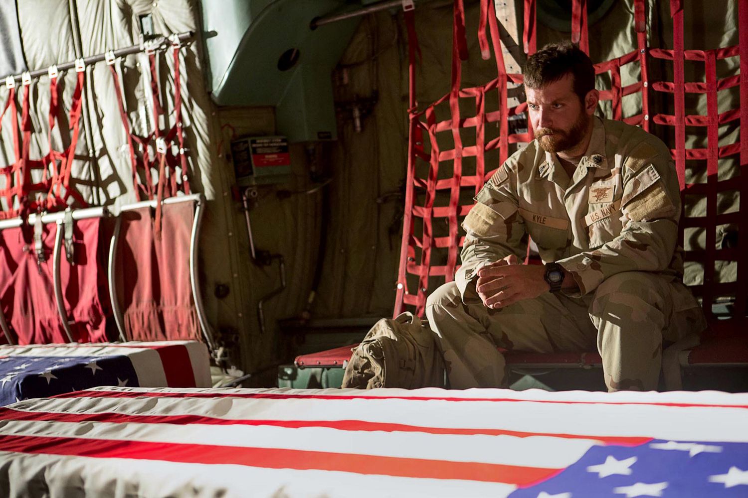 Bradley Cooper in his uniform in 'American Sniper'