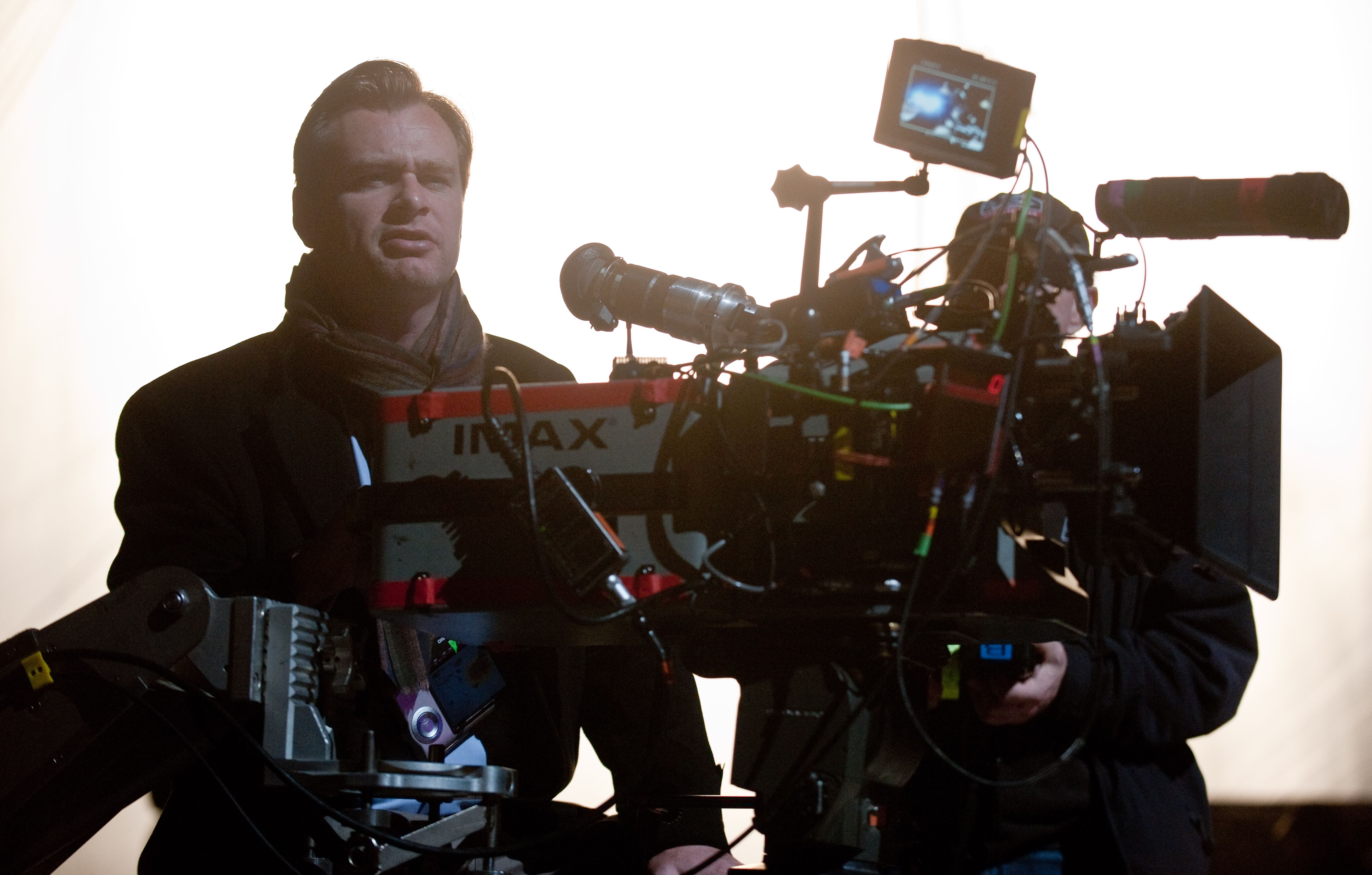 Christopher Nolan directing The Dark Knight Rises