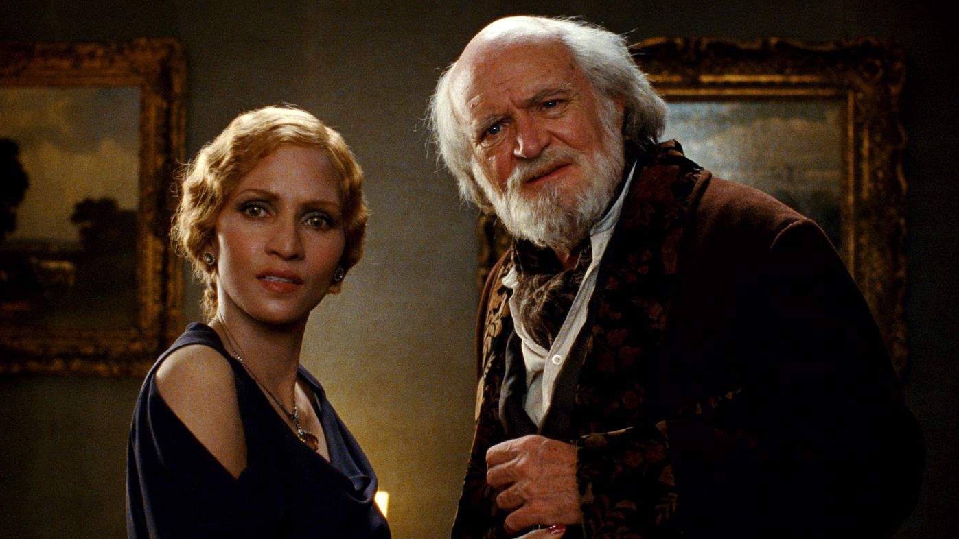 Blond Halle Berry and old Jim Broadbent in Cloud Atlas