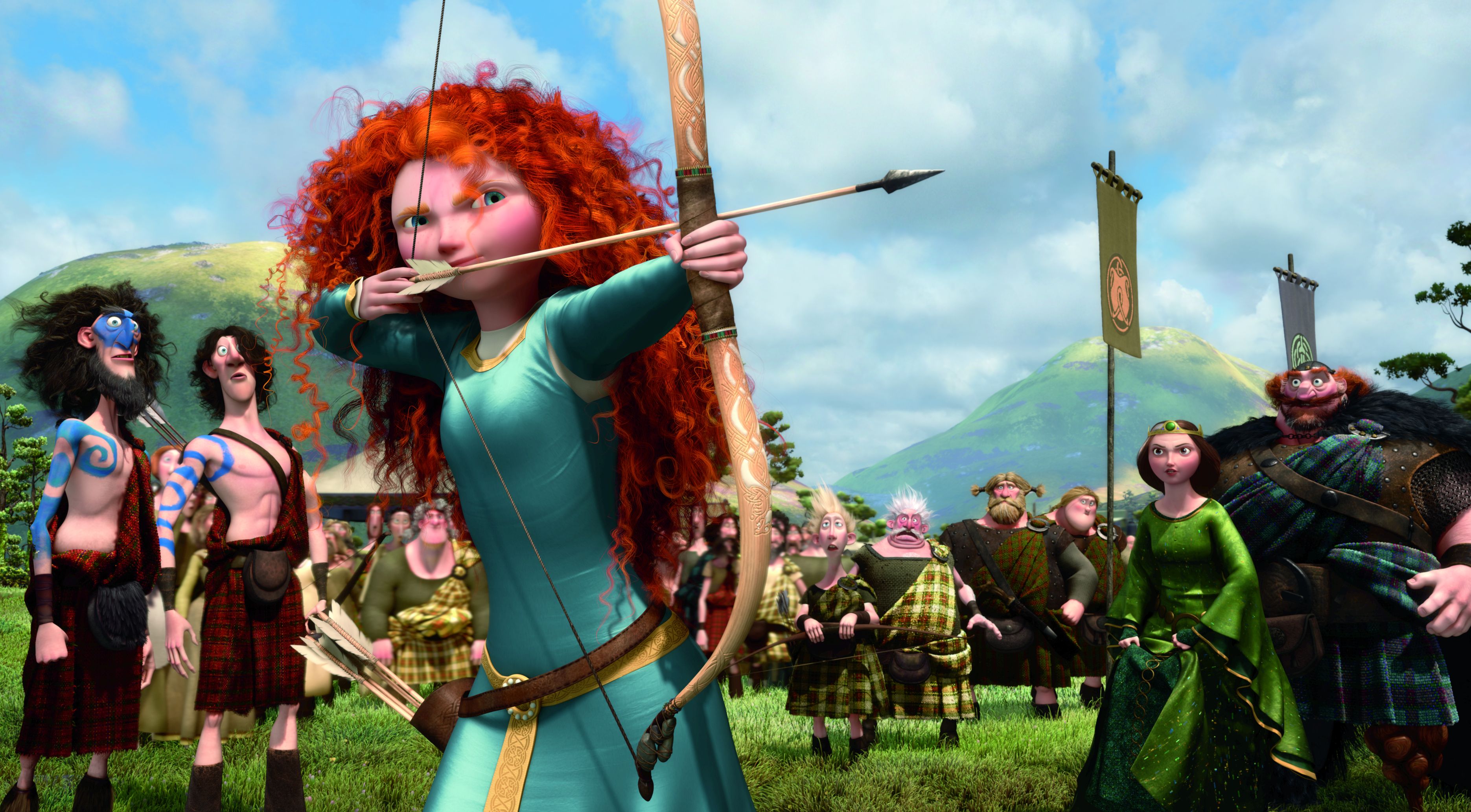 Merida ready to shoot her bow and impress everyone - Brave