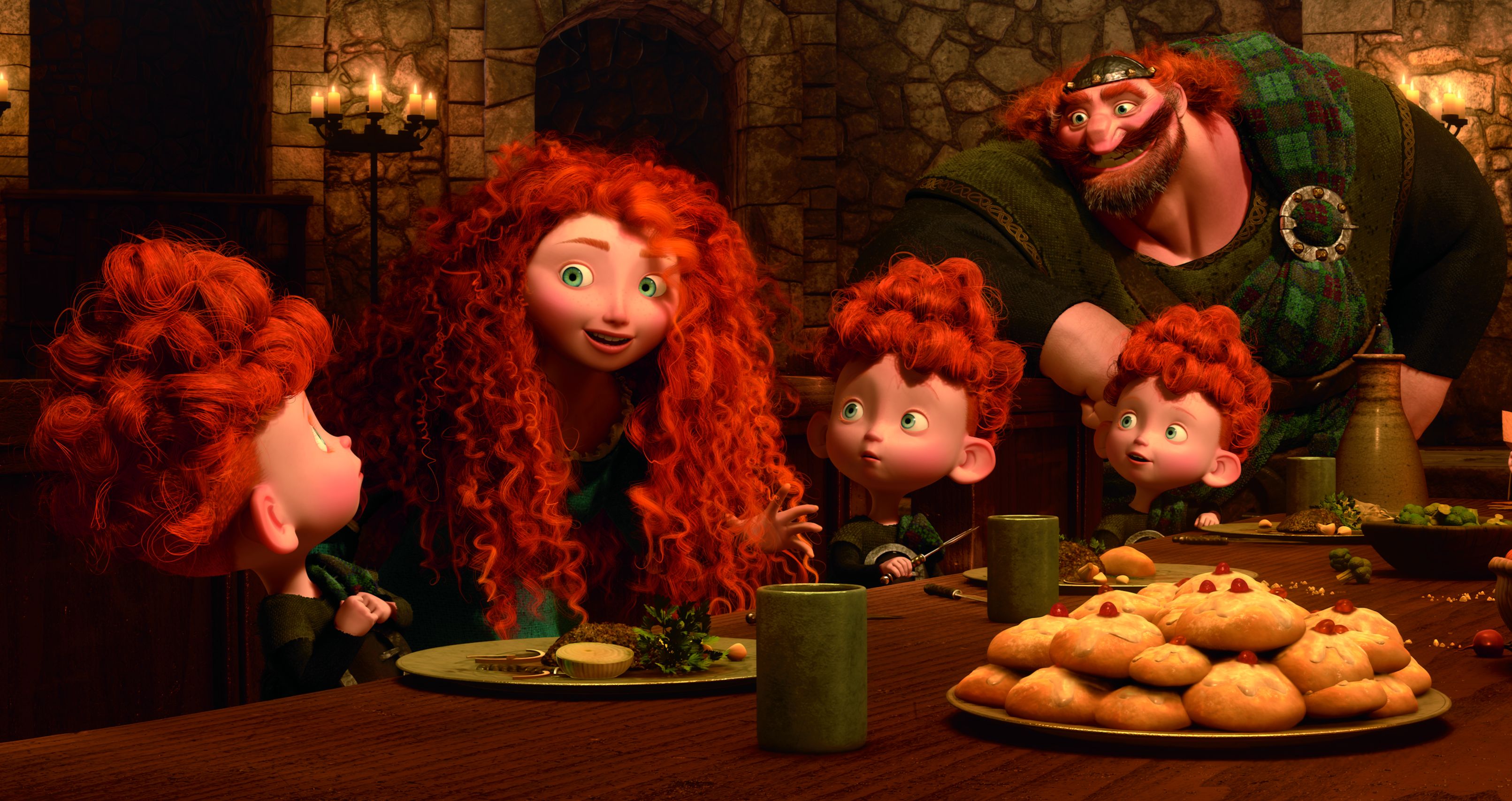 The Triplets at the table in Brave