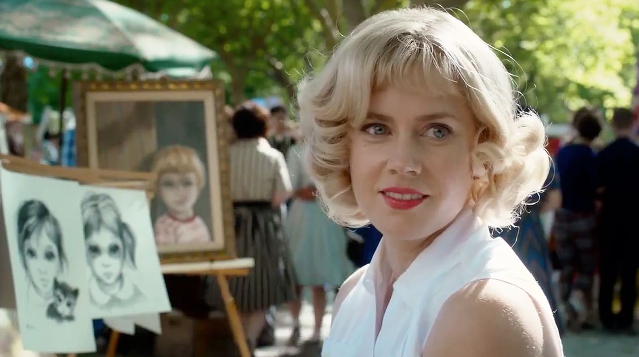 Margaret Keane at an art show in the park