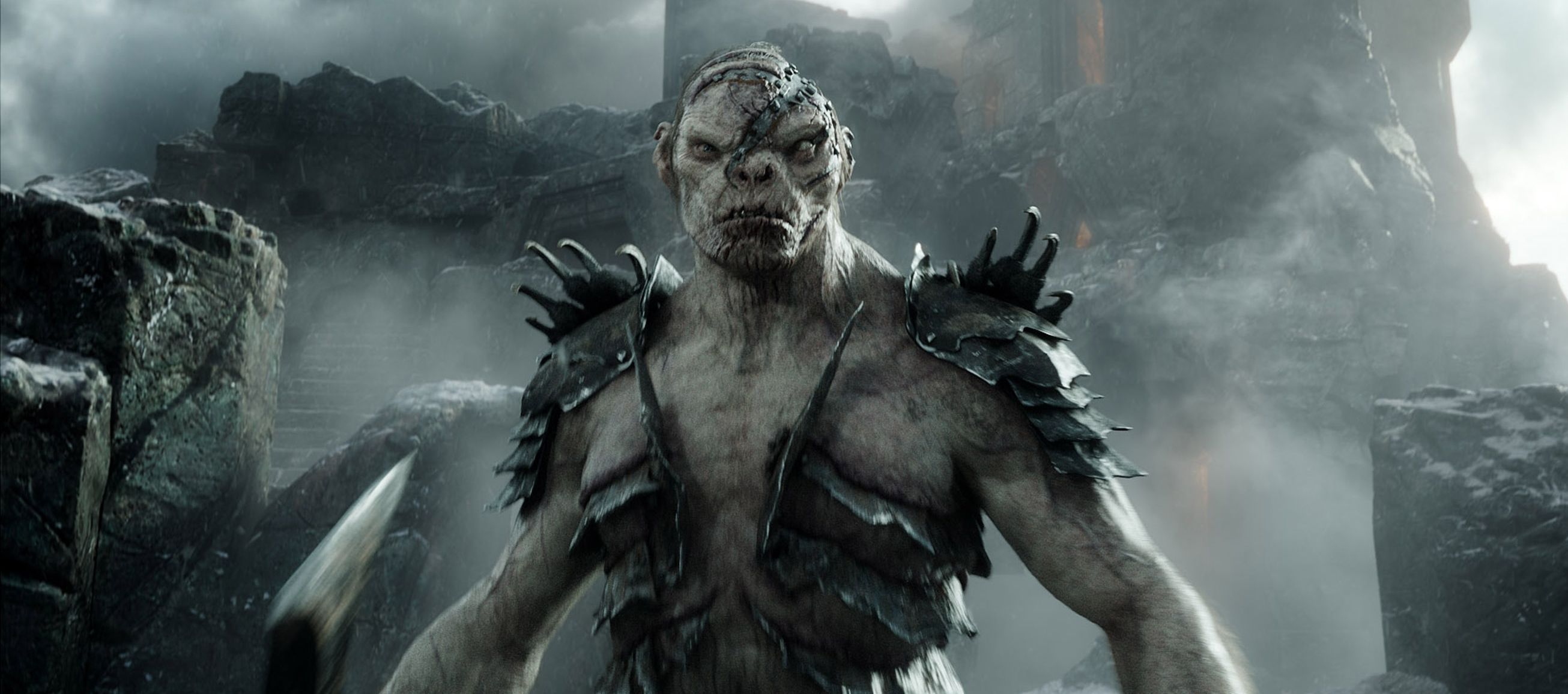 Azog angry in The Battle of the Five Armies