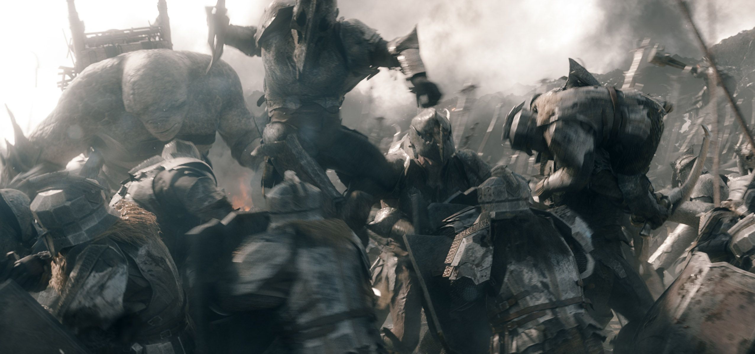 The Battle of the Five Armies war action scene