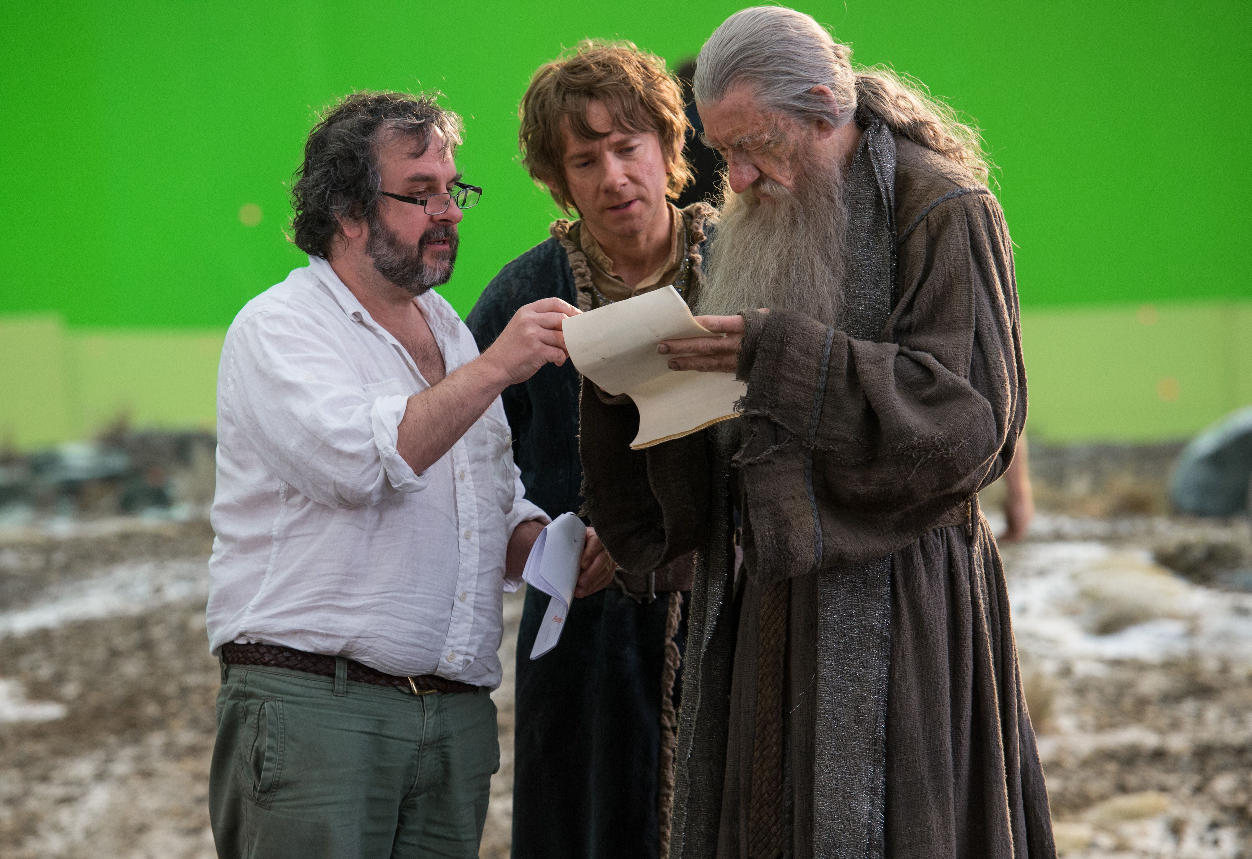 Behind the scenes: Peter Jackson, Martin Freeman and Ian McK