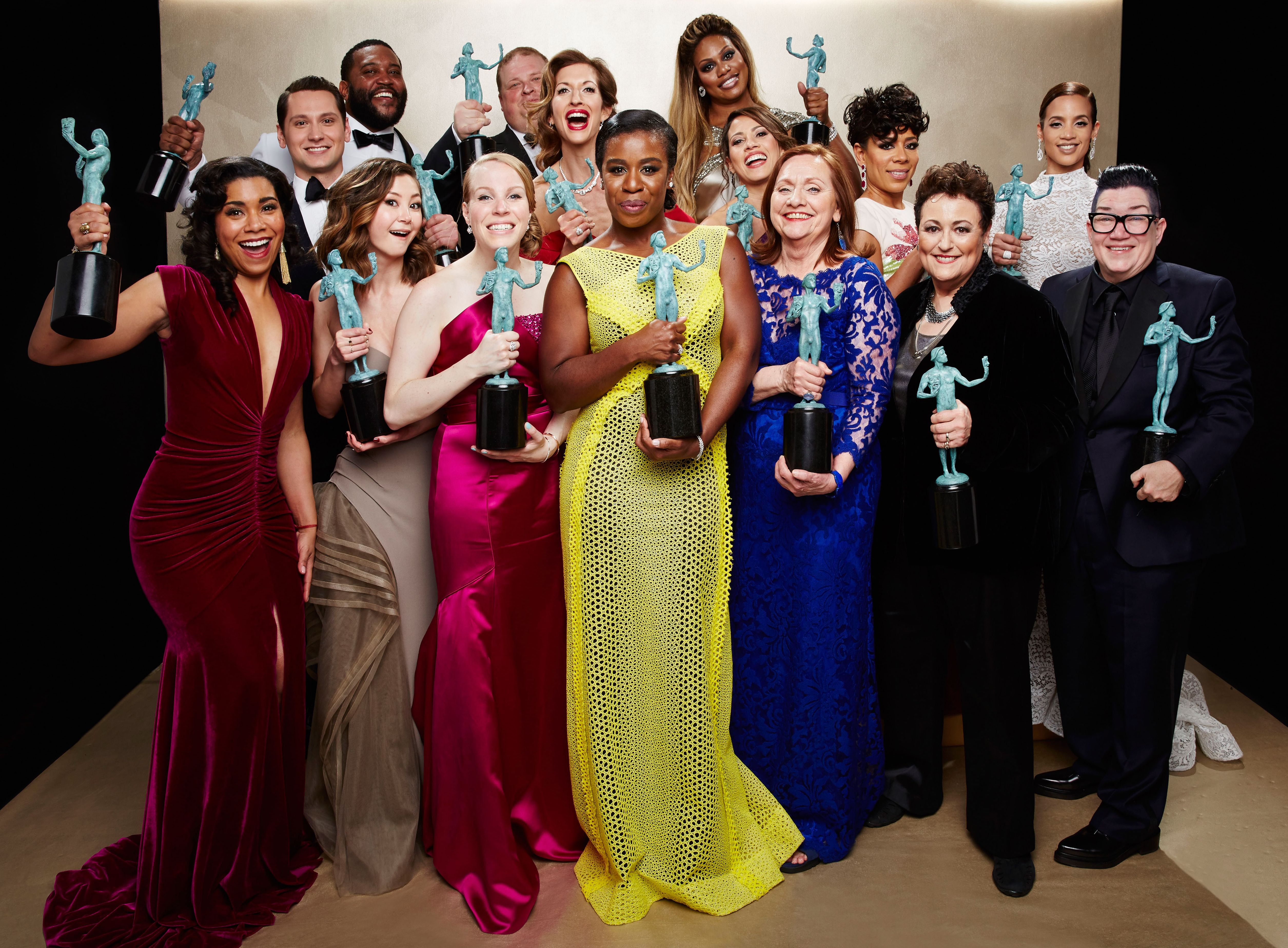 Orange Is the New Black cast pose with their 2015 SAG Awards