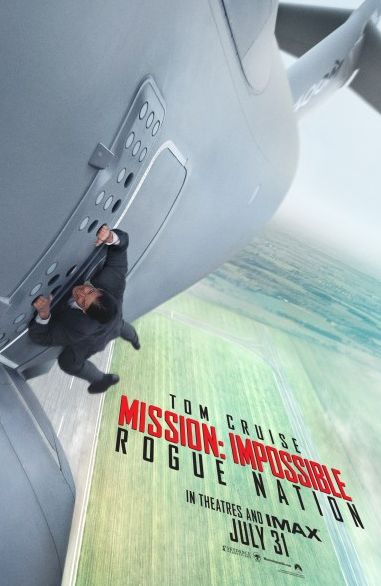 Tom Cruise hangs from plane in Mission Impossible 5 poster