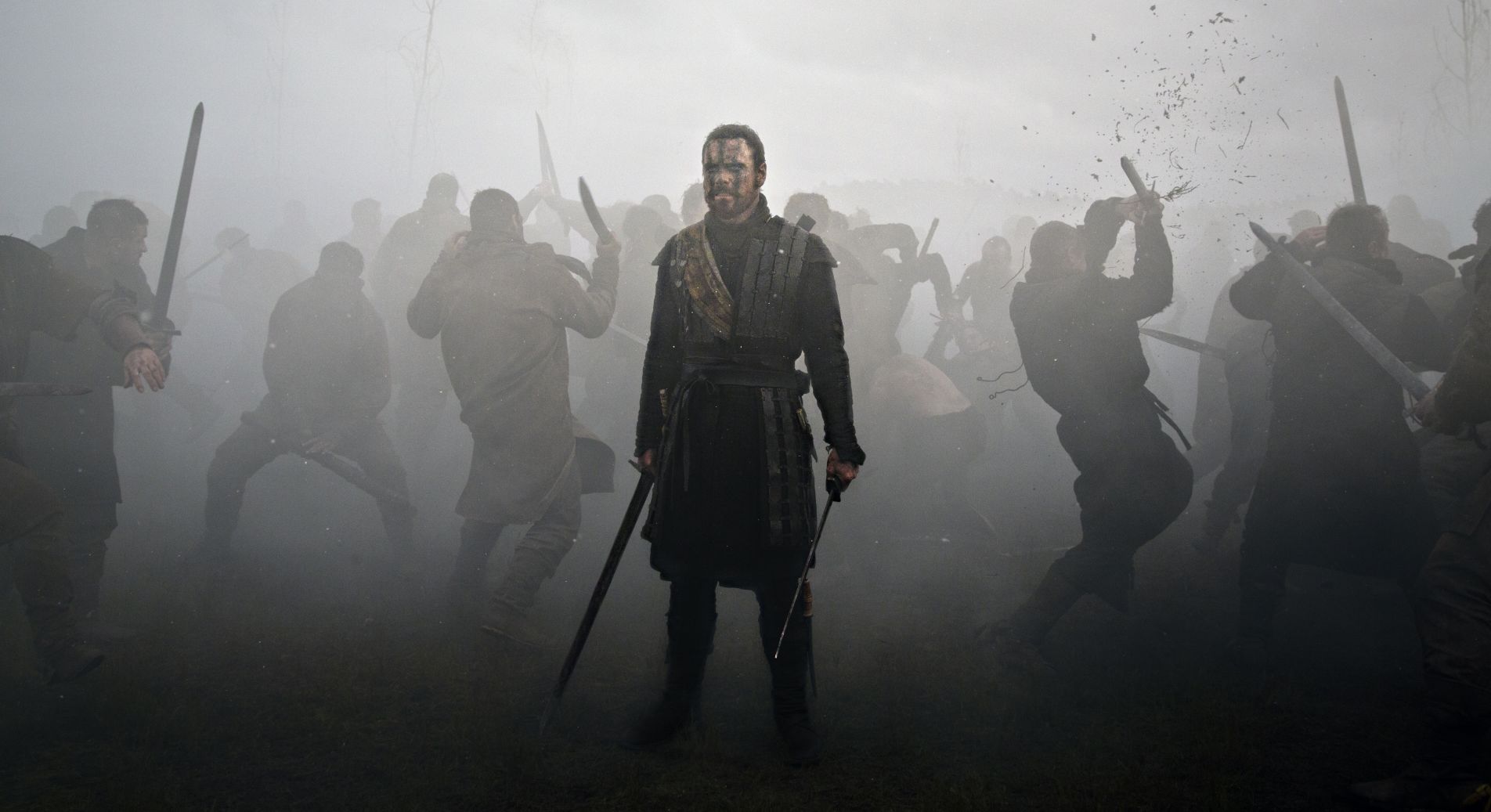 Battle scene with Fassbender in Macbeth