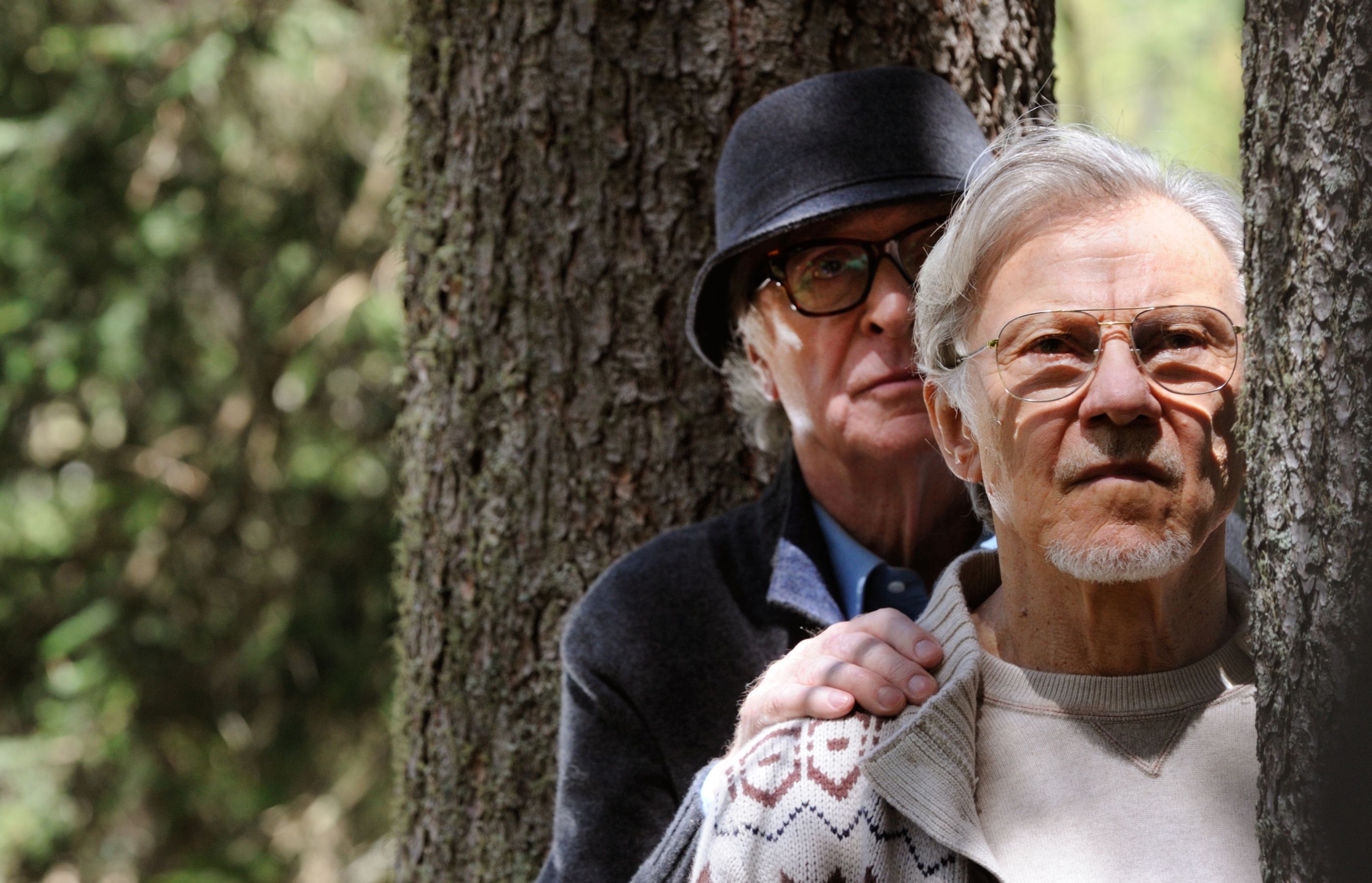 Michael Caine and Harvey Keitel peek in Paolo Sorrentino's Y